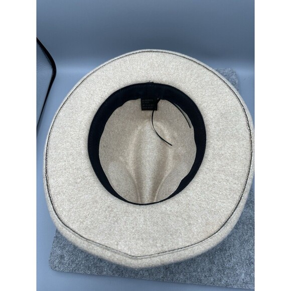 Pengcheng Womens Fedora Trilby Hat Camel Wool Blend Buckle Band Boho One Size - Picture 4 of 9